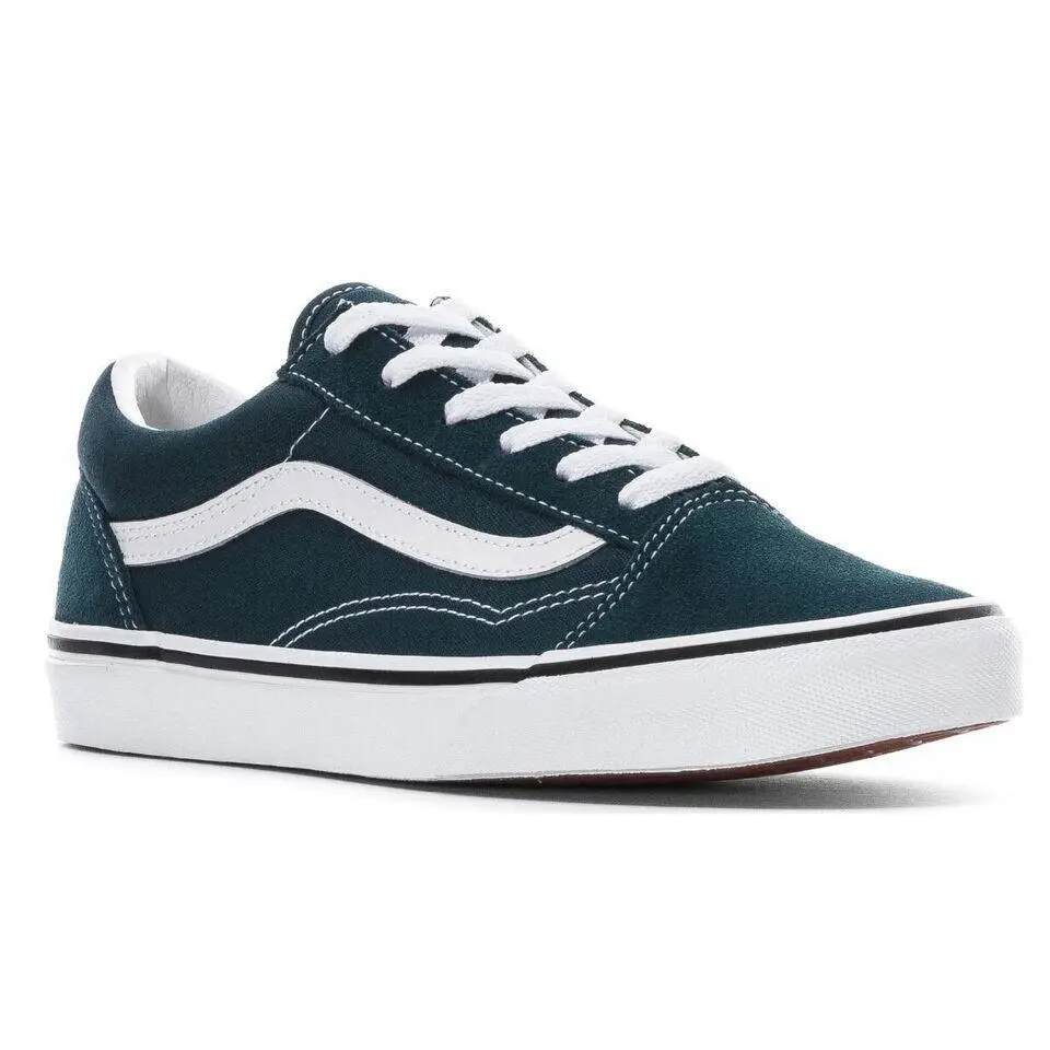 Vans Old Skool Low Skate Unisex Men Size 6 = Women Size 7.5 Shoes Deep Teal - Color Theory Deep Teal - VN0A4UHZ60Q