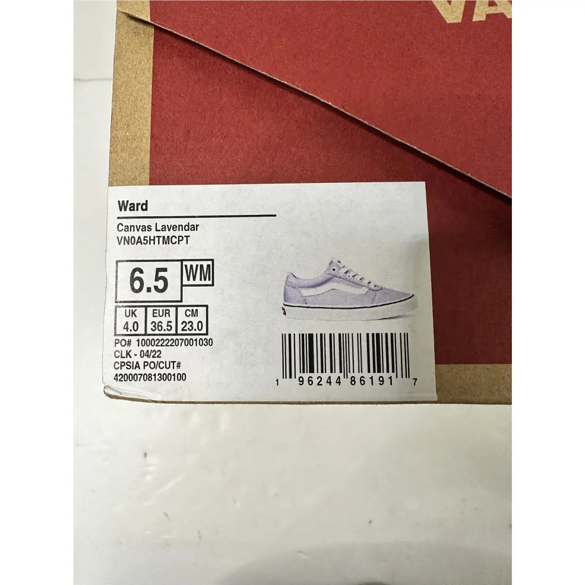 Vans shoes - VANS Ward - Ward - Lavender (UPC: 0192826712691) 10