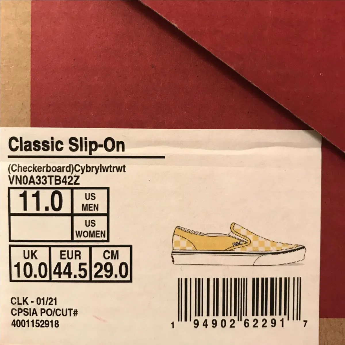 Vans shoes - VANS Classic Slip On - Classic Slip - Cyber Yellow / True White (UPC: 0194902622917) 4