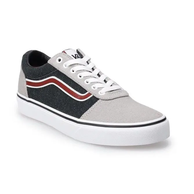 Vans Ward Jersey Block Drizzle Grey/multi Textile Skate Shoes Men s 9 - Drizzle Grey/Multi