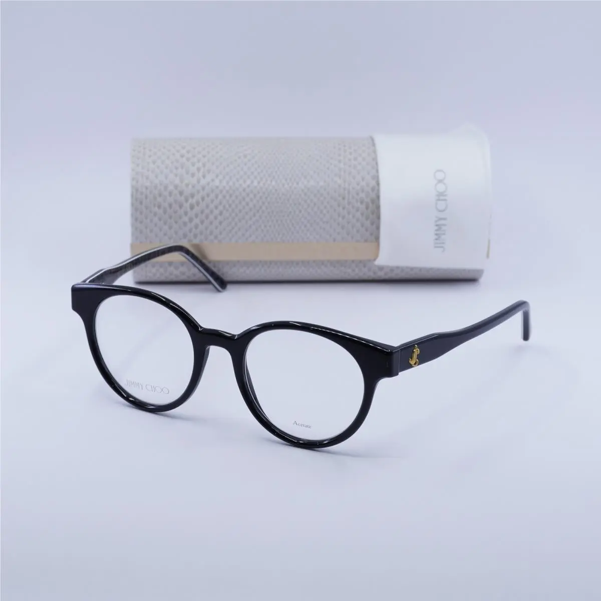 JC316 01EI 00 Black 49mm Eyeglasses by Jimmy Choo