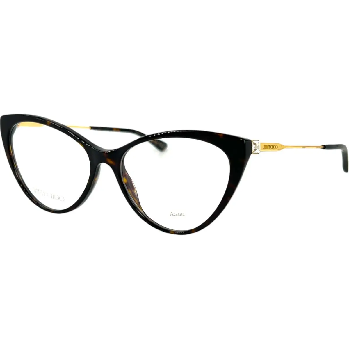 Jimmy Choo JC359 Womens Plastic Eyeglass Frame 086 Havana 55-16 Italy w Case