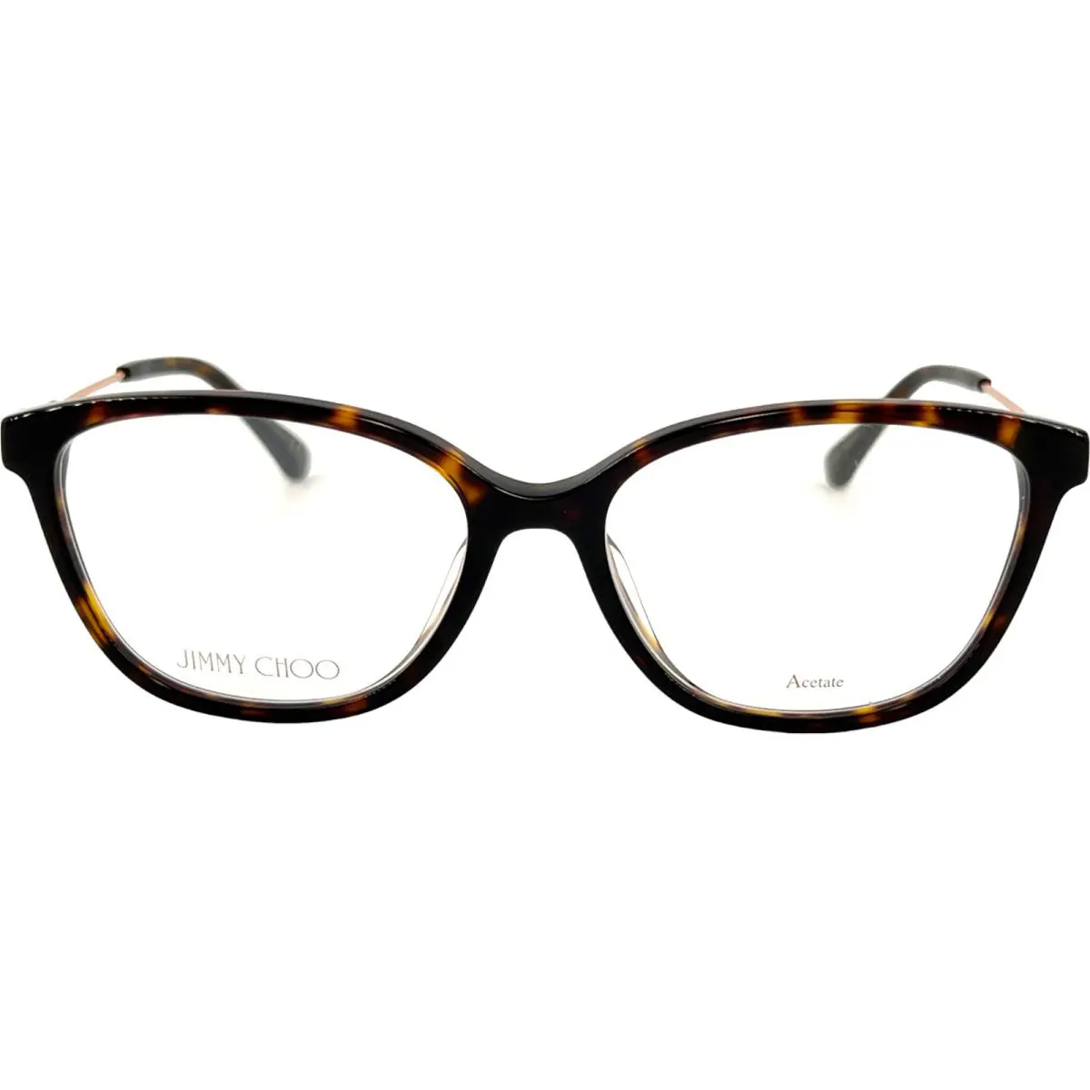 Jimmy Choo JC325F Womens Plastic Eyeglass Frame 53-16 086 Havana Italy w Case