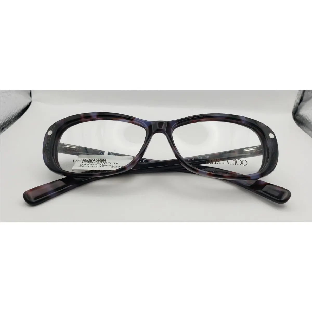 Jimmy Choo JC 34 YH0 135 Eyeglasses Frames Havana Mauve Oval 52-13-135
