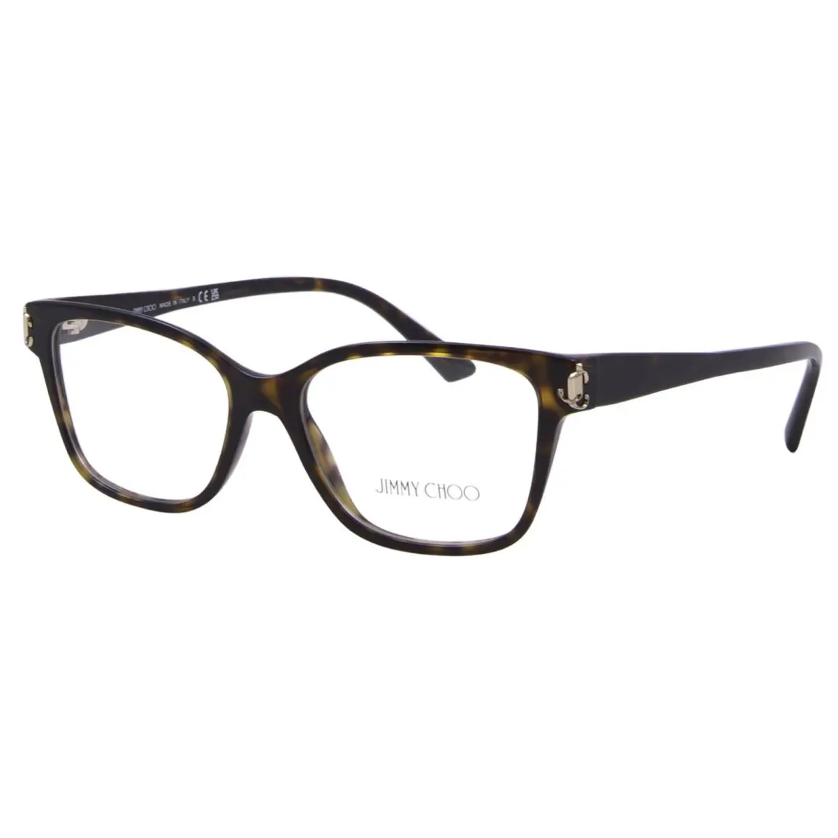 Jimmy Choo JC3012 5002 Eyeglasses Women`s Havana Full Rim Pillow Shape 53mm