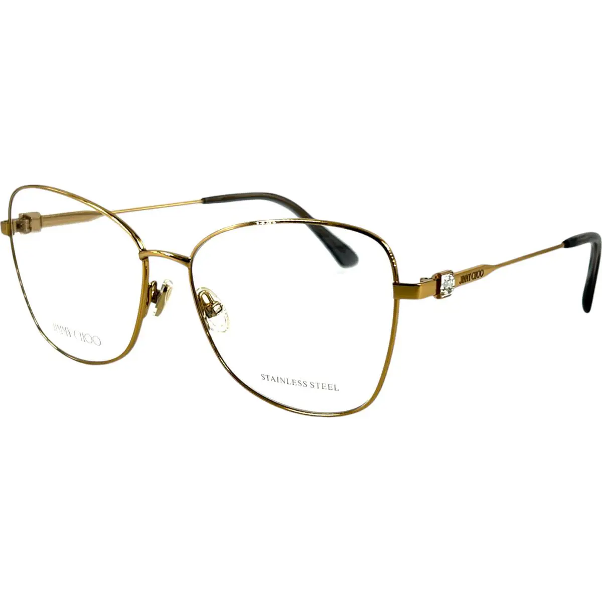 JC304 Womens Metal Eyeglass Frame 000 Rose Gold 56-15 Italy by Jimmy Choo