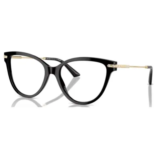 Jimmy Choo JC3001B 5000 Eyeglasses Frame Women`s Black Full Rim Cat Eye 54mm