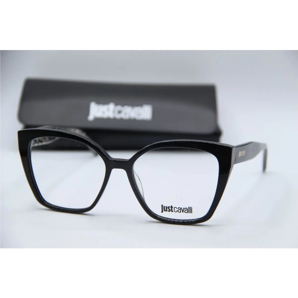 Jimmy Choo Just Cavalli VJC005 COL.700Y Black Snake Eyeglasses W/case 56-16