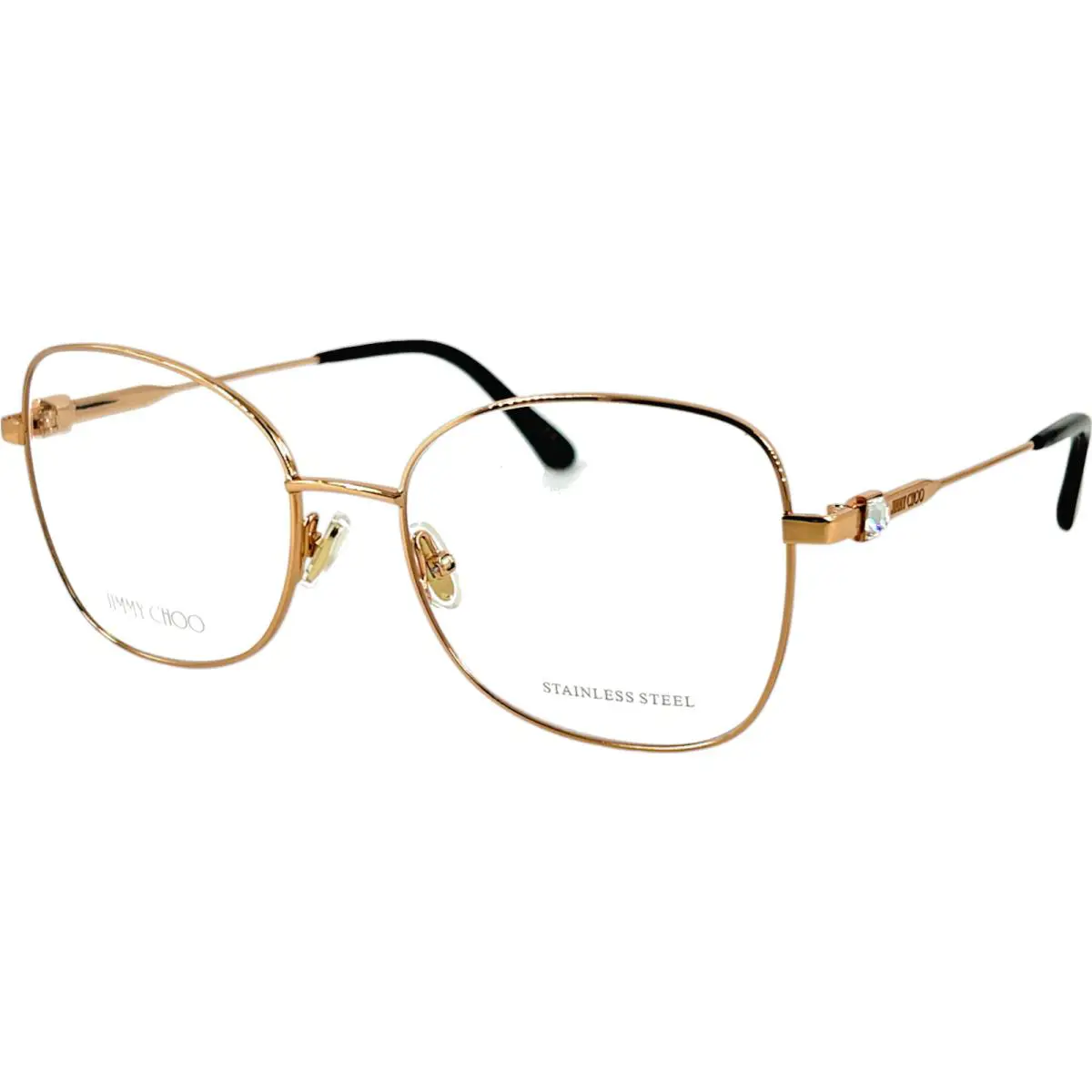 JC347 Womens Metal Eyeglass Frame Ddb Gold Copper 54-18 Italy w Case by Jimmy Choo