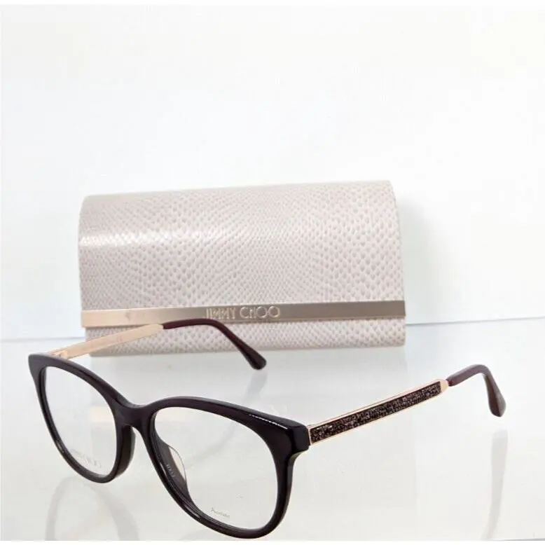 Jimmy Choo Eyeglasses JC202 Lhf Burgundy Gold 202 Frame