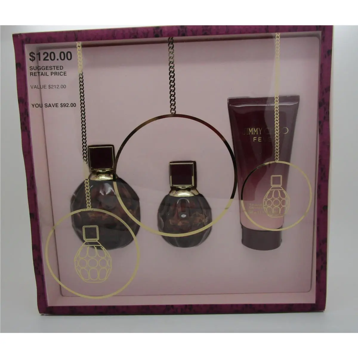 Jimmy Choo Fever 3-Piece Gift Set - 3.3oz 1.3oz Edp + Lotion - Box Wear