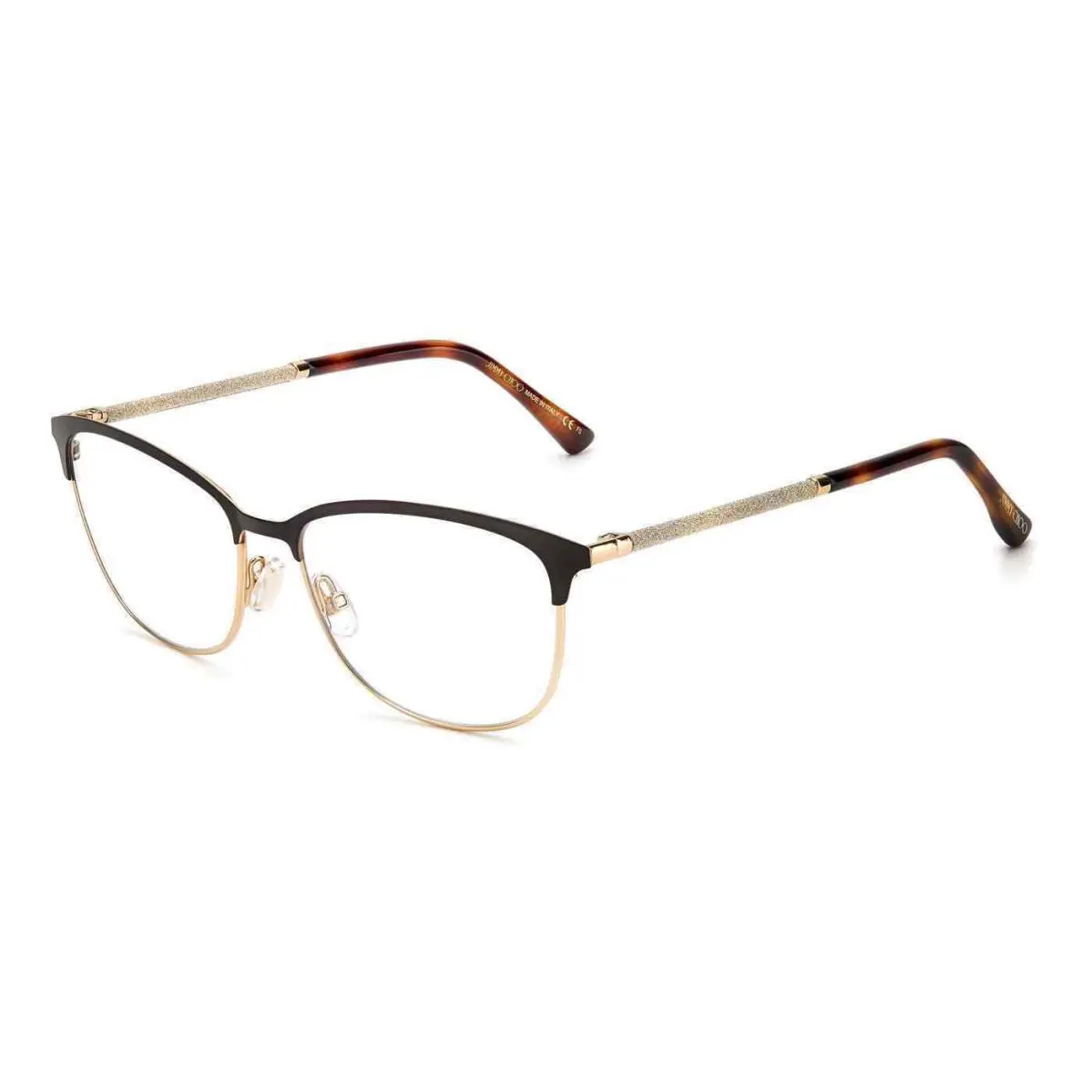 Eyeglasses JC319 FG4 53mm Brown Gold / Demo Lens by Jimmy Choo