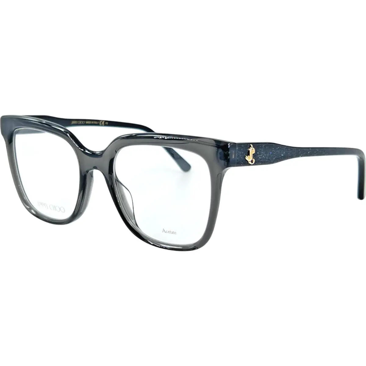 Jimmy Choo JC315G Womens Plastic Eyeglass Frame 0KB7 Grey 51-19 Italy w Case