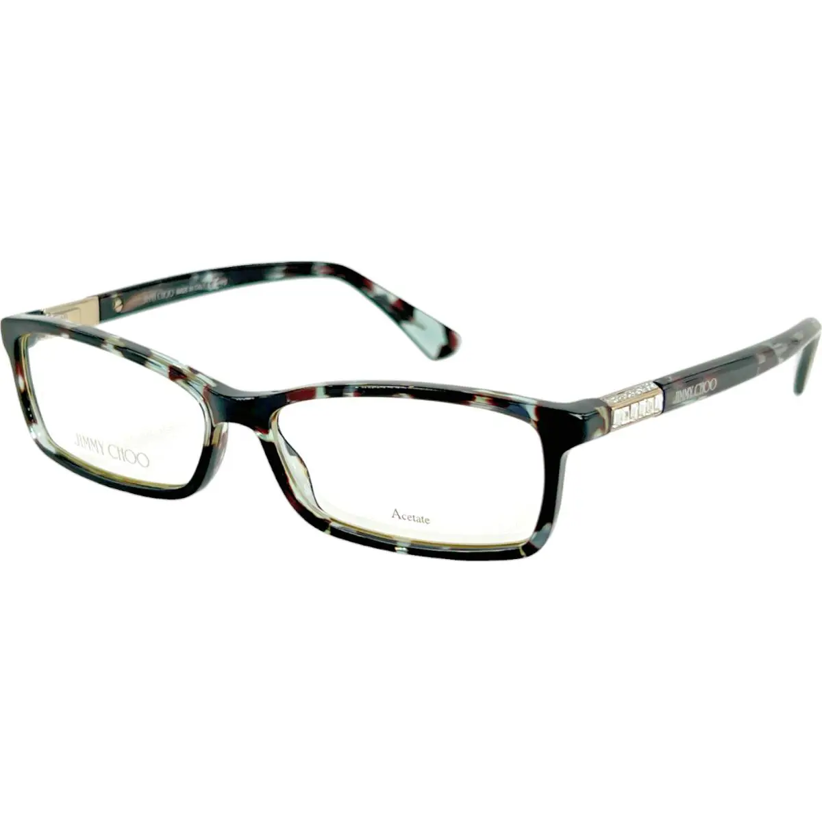 Jimmy Choo JC283 Womens Plastic Eyeglass Frame Isk Havana Azure 53-14 w Case