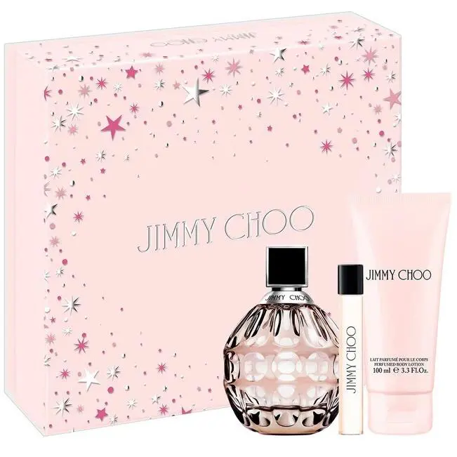 Jimmy Choo Womens 3pc Gift Set 3.3oz Edp + 1.3oz Edp + 3.3oz Body Lotion