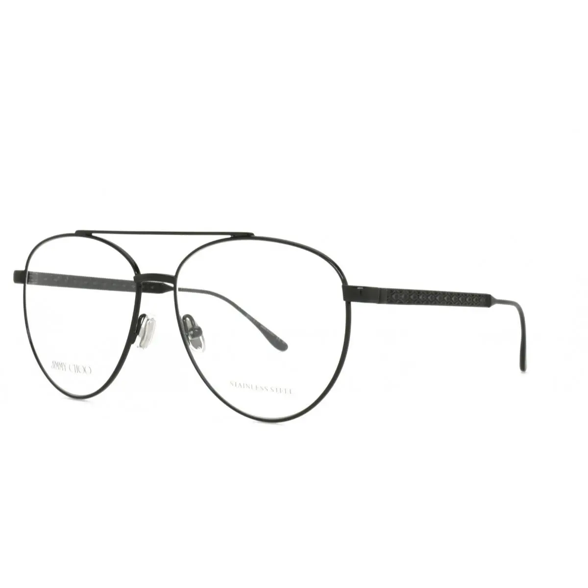 Jimmy Choo Women`s Eyeglasses JC 216 807 58-15-140 Black Stainless