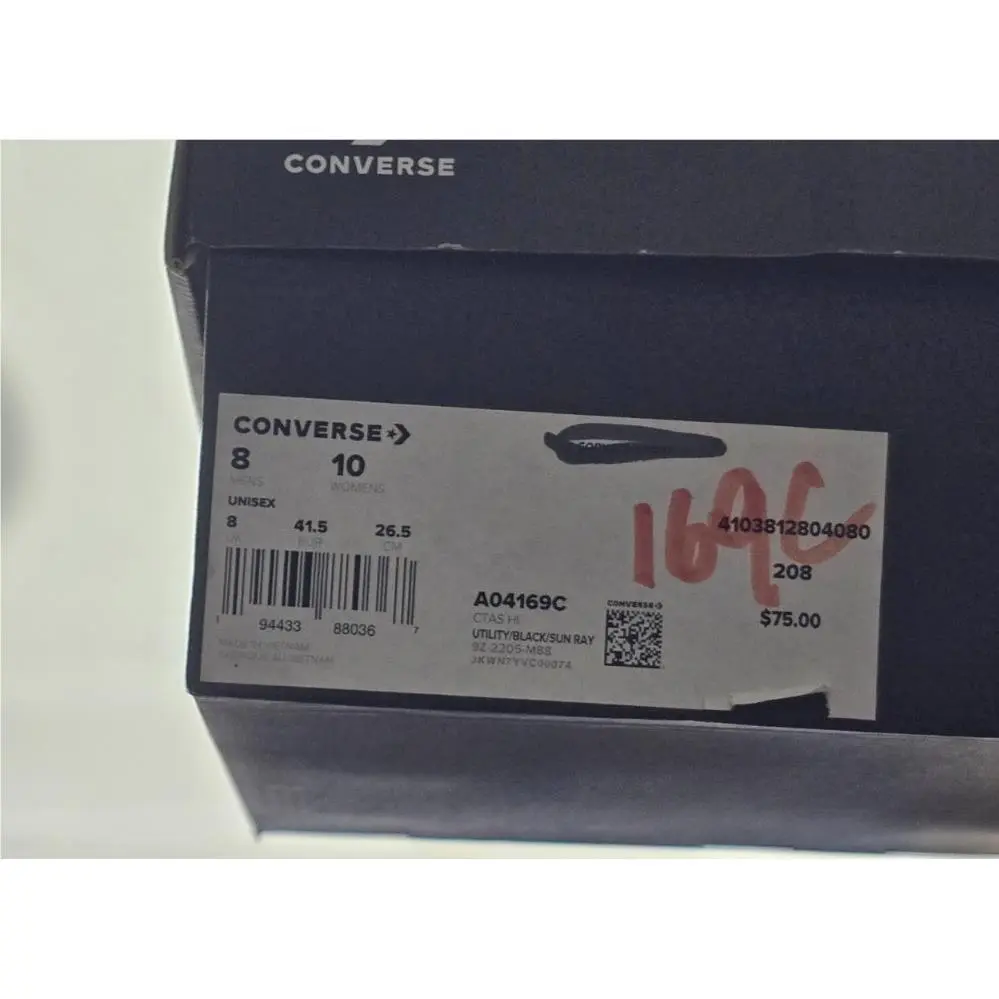 Converse shoes - Olive/Black/Orange 14