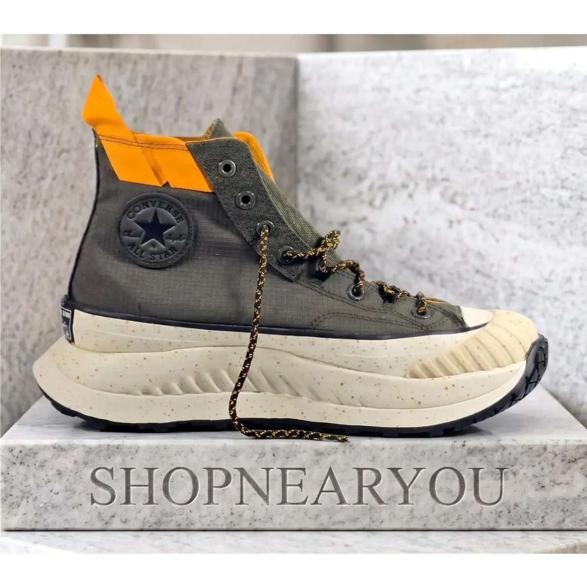 Converse Men’s Chuck 70 At-cx Fas High Top Sneakers Kicks Olive White Boots