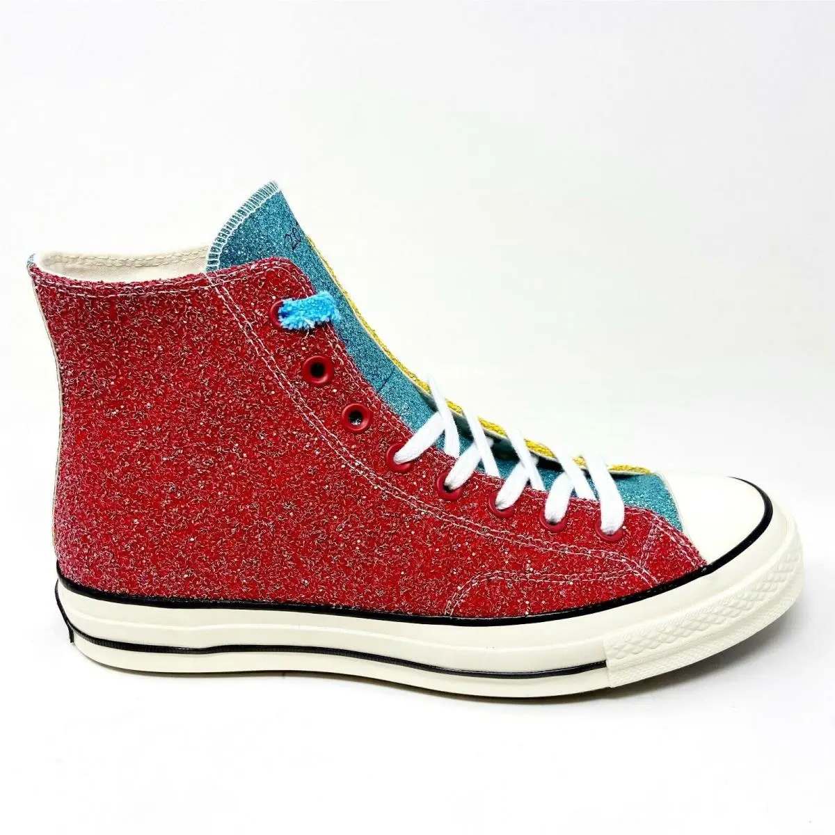 Chuck 70 Hi JW Anderson Glitter Barbados Cherry Red Mens 164694C 9.5 by Converse
