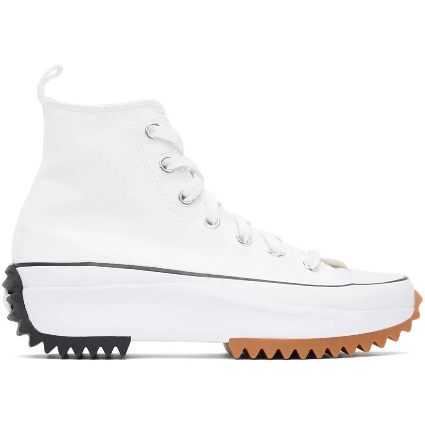 Converse Women Run Star Hike HI Black White Gum High Top Sneakers - White/Black