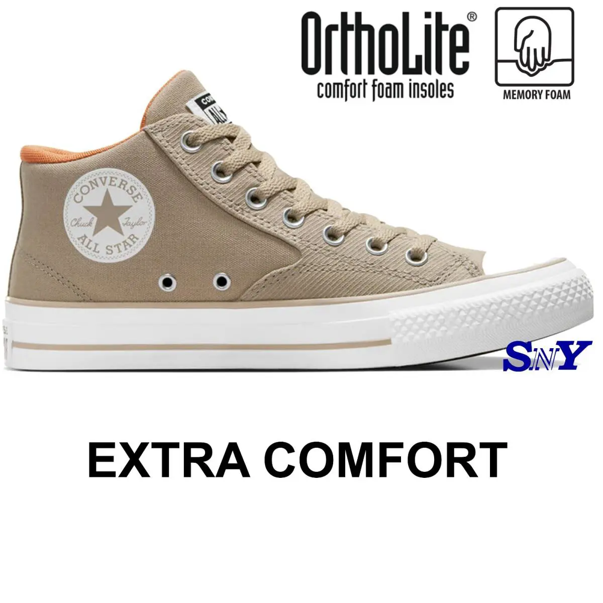 Converse Men`s Chuck Taylor All Star Malden Street Mid Shoes Ortholite Insole - Vintage Cargo