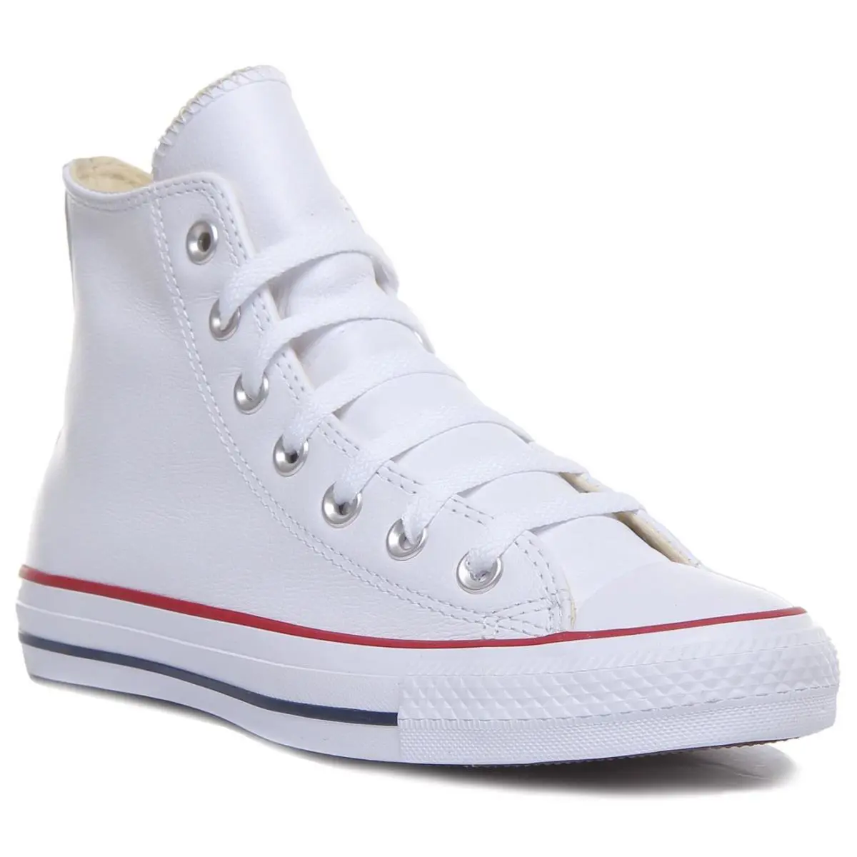 Converse 132169 Ct Hi Leather Lace Up Unisex Sneakers In White US 5 - 14