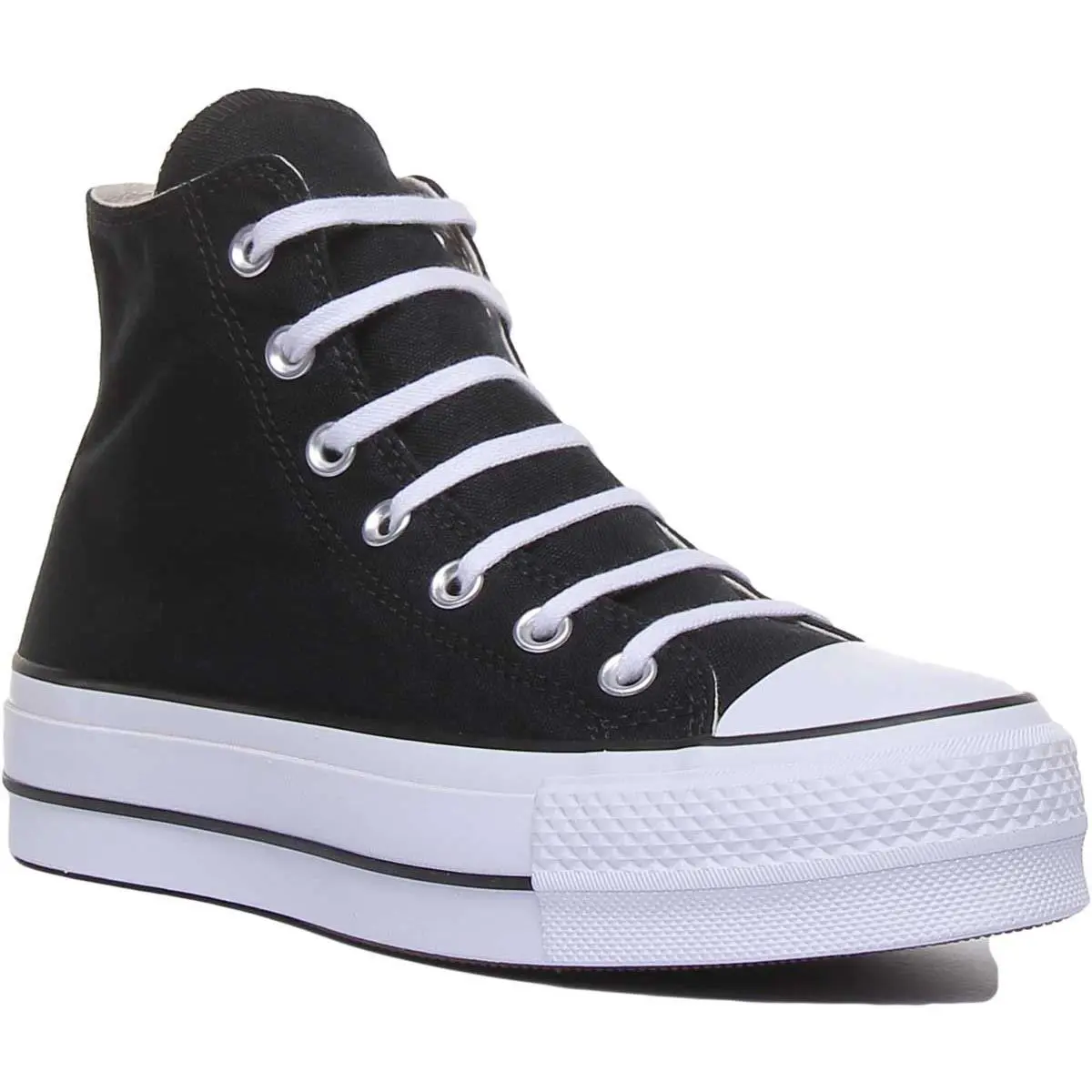 Converse 560845C A-ctas Lift Hi Lace Up Womens Sneakers In Black White UK 2 - 9 - Black White