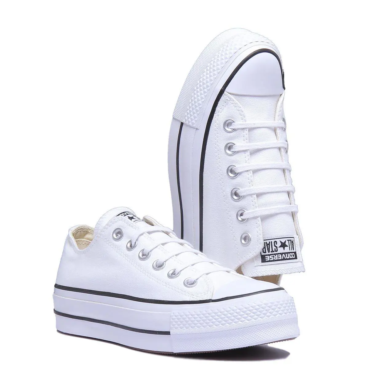 Converse shoes - White Black 3