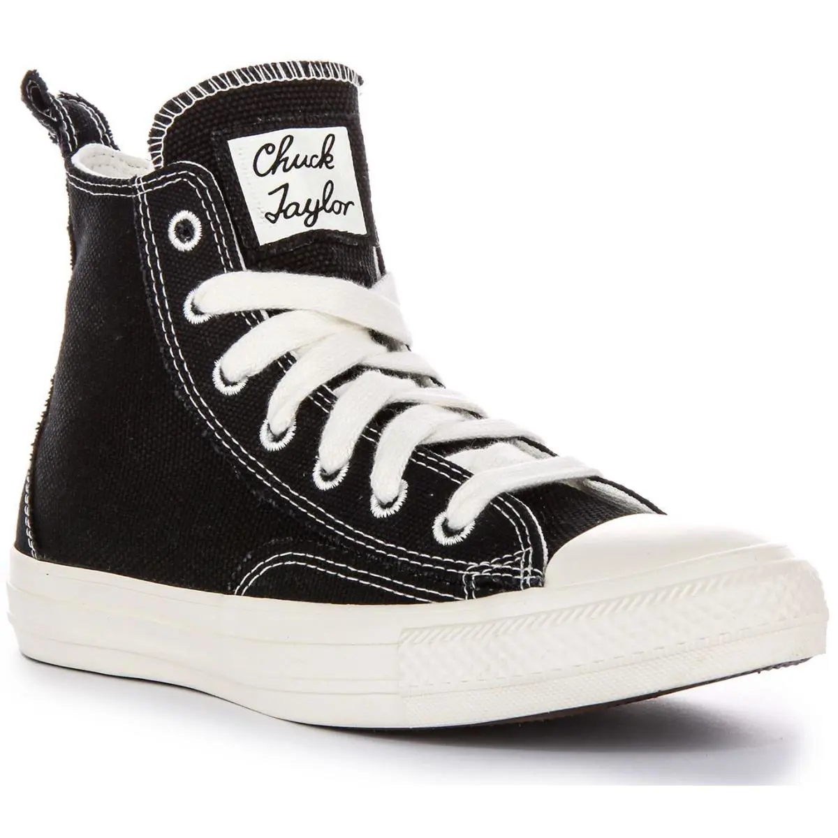 Converse All Star High Oversize Patch Womens Boots Black White US 5 - 10 BLACK WHITE
