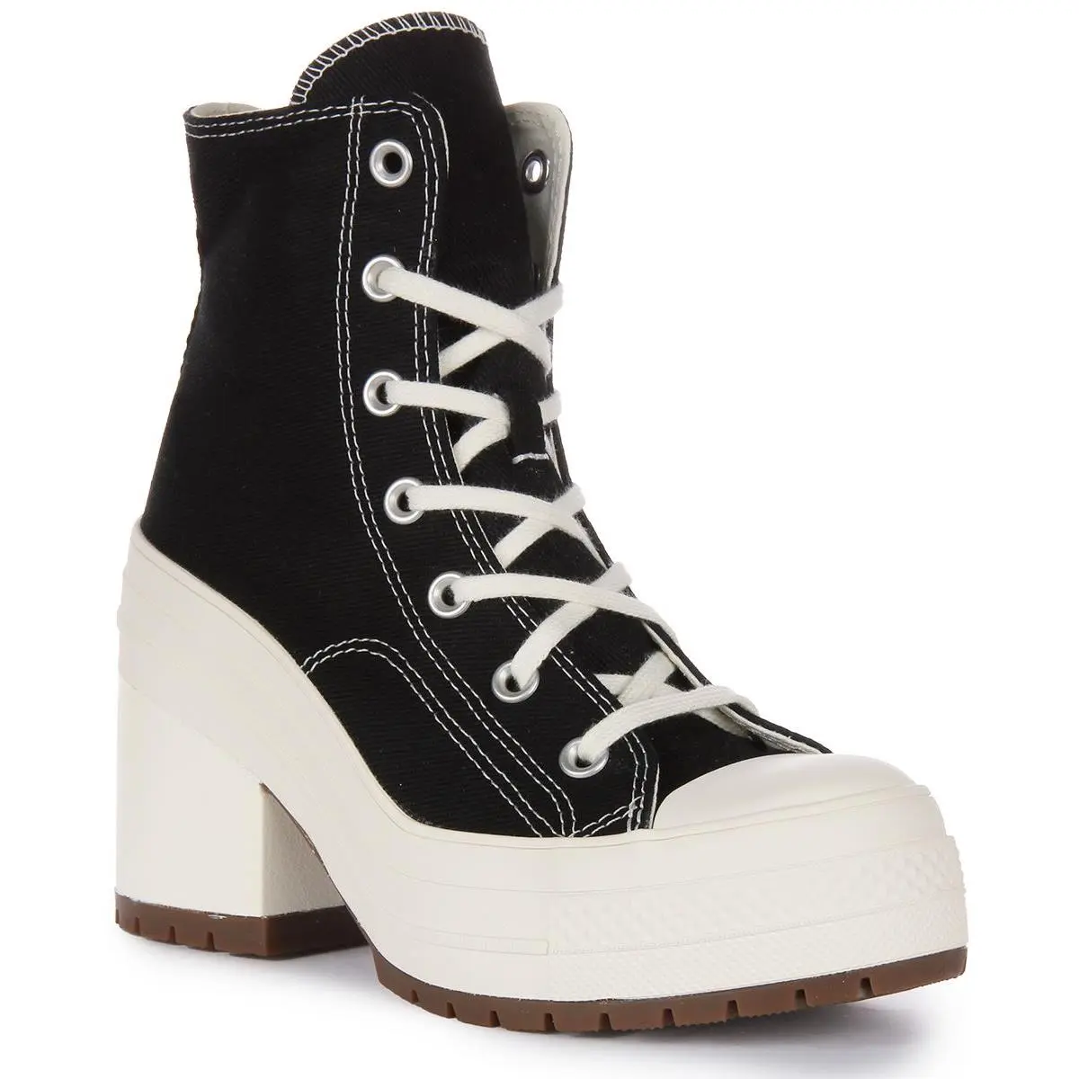 A05348C Chuck 70 De Luxe Hi Heel Boot Womens In White US 5 - 10 BLACK WHITE by Converse