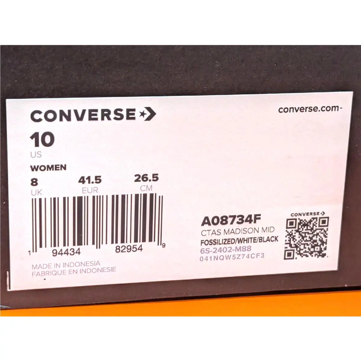 Converse shoes - Converse CTAS Madison Mid - CTAS Madison Mid - A08734F - Fossilized/White/Black 8