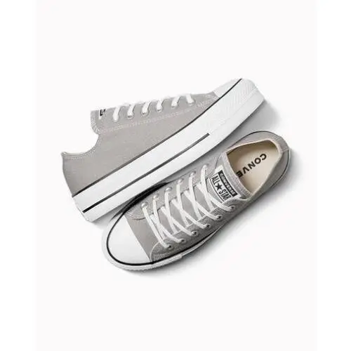 Converse shoes - Converse Chuck Taylor Lift Ox Low - A00560F - Yellow, Manufacturer: Lemon Drop/Black/White 8