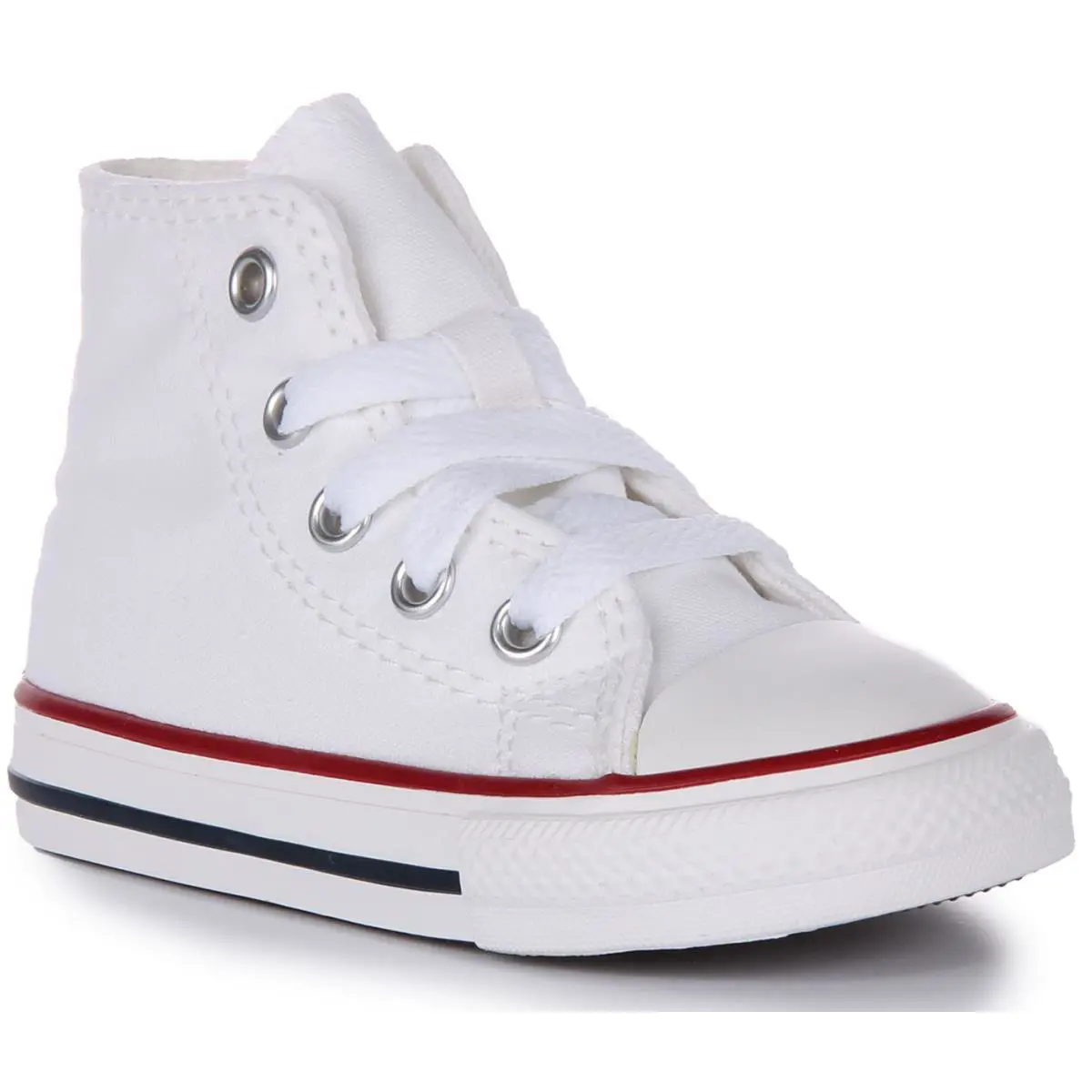 Converse 7J253C All Star Hi Timeless Kids Unisex Sneakers In White UK 2 - 9 WHITE