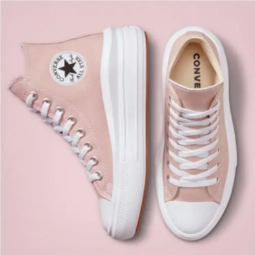 Converse shoes - Chuck Taylor All Star Move Hi - A01369C - Stone Mauve / White 1