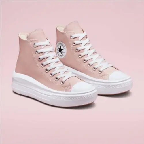 Converse shoes - Chuck Taylor All Star Move Hi - A01369C - Stone Mauve / White 8