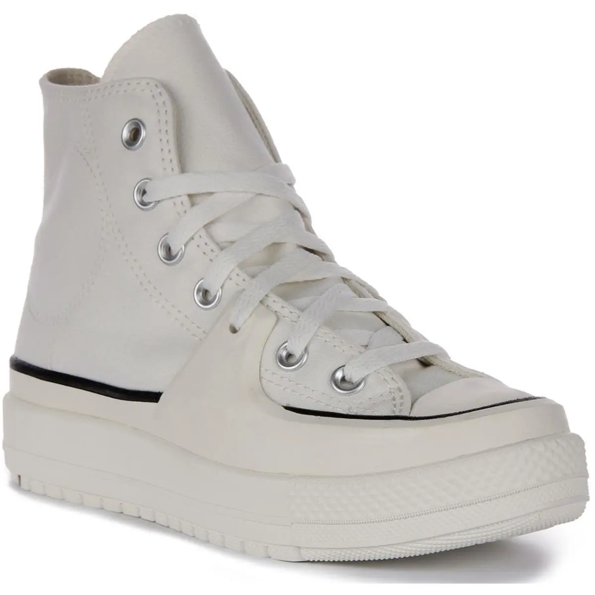 Converse A02832C Chuck Taylor All Star Unisex Construct 80s White US 8- 10 - WHITE