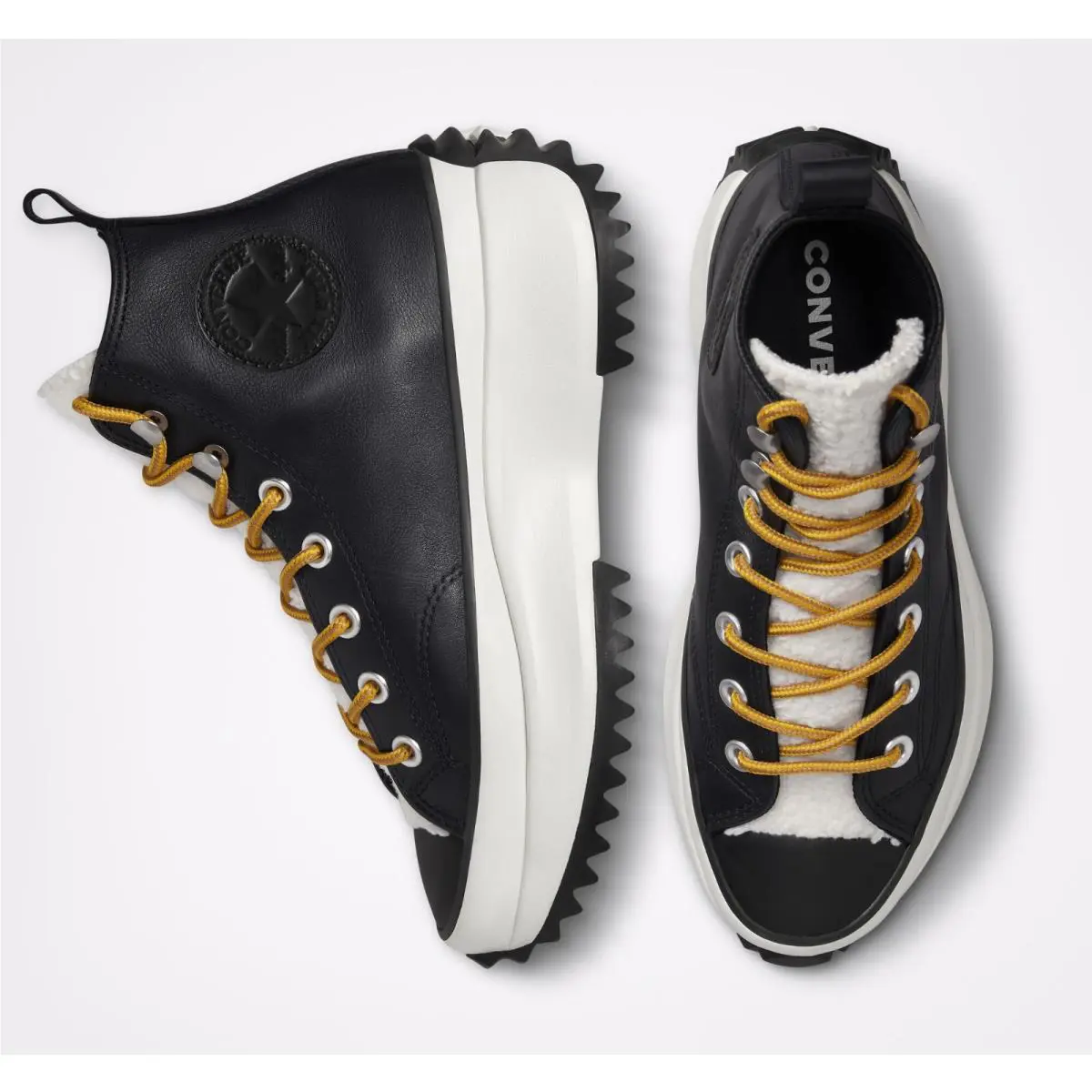 Converse shoes - Run Star Hike Platform Sherpa - 573110C - Black/Egret/Black 3