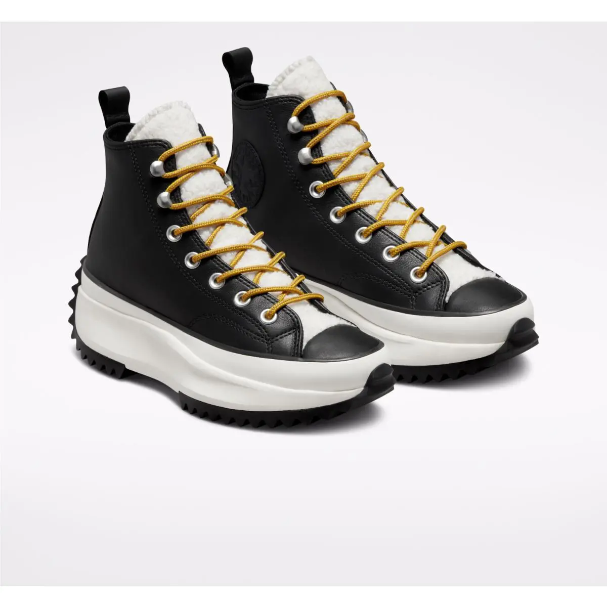 Converse shoes - Run Star Hike Platform Sherpa - 573110C - Black/Egret/Black 28