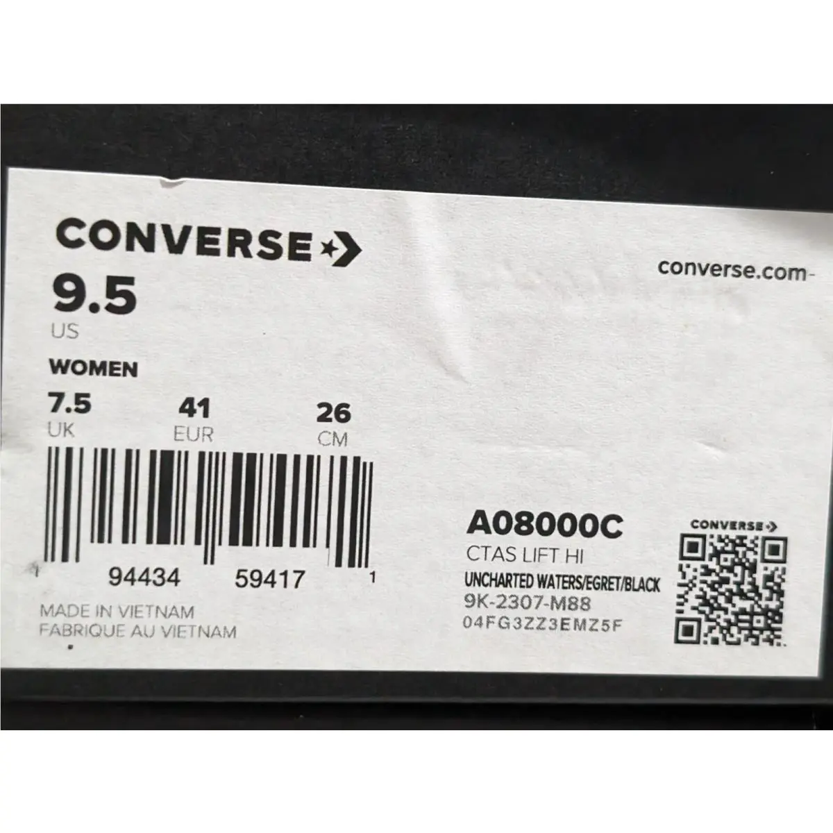 Converse shoes - Converse CTAS Lift Hi - CTAS Lift - A08000C - Purple/Black 8