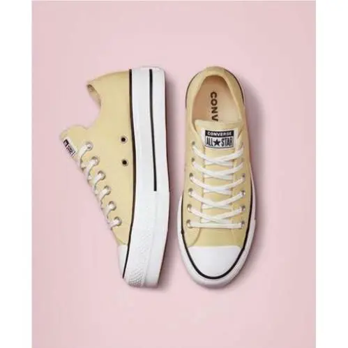 Converse shoes - Converse Chuck Taylor Lift Ox Low - A00560F - Yellow, Manufacturer: Lemon Drop/Black/White 1