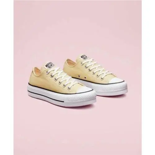 Converse shoes - Converse Chuck Taylor Lift Ox Low - A00560F - Yellow, Manufacturer: Lemon Drop/Black/White 5