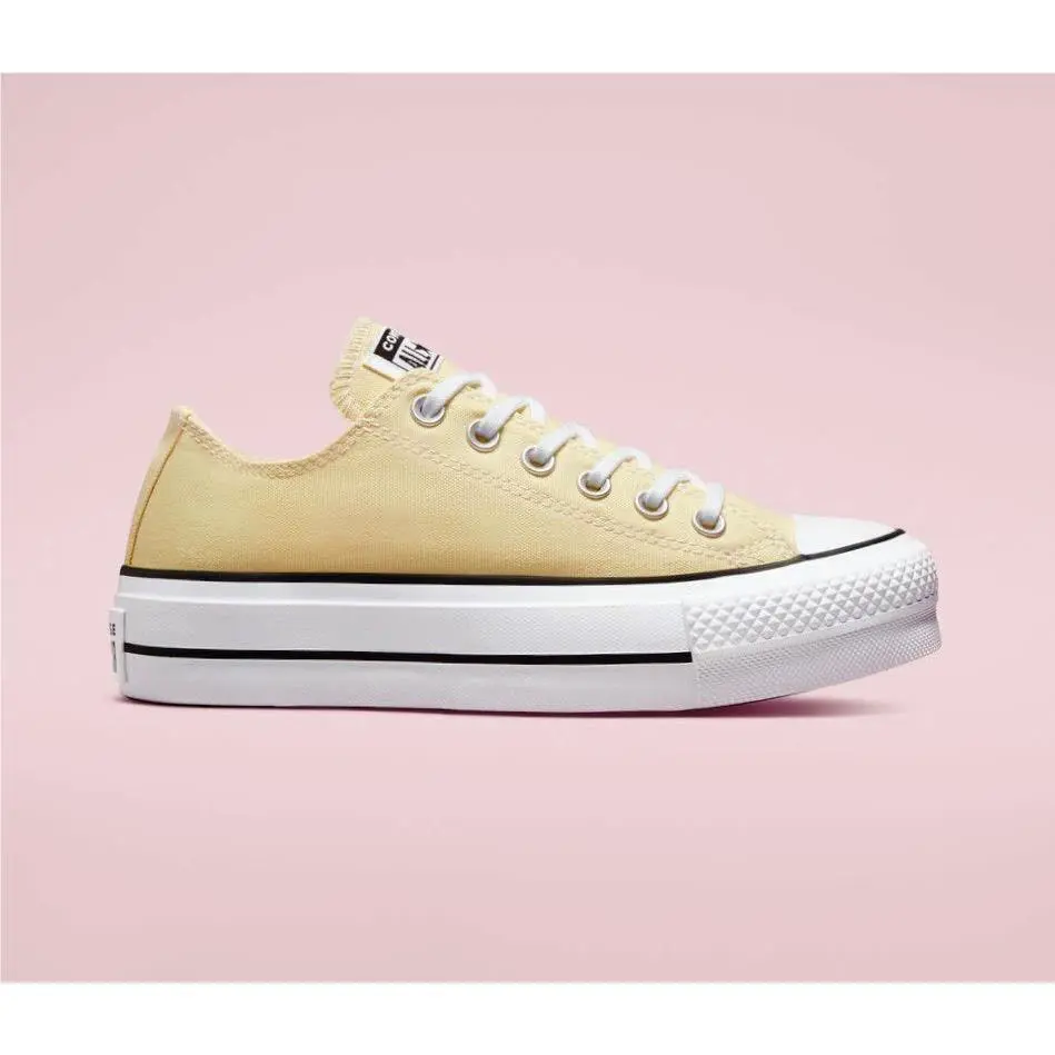 Converse shoes - Converse Chuck Taylor Lift Ox Low - A00560F - Yellow, Manufacturer: Lemon Drop/Black/White 7
