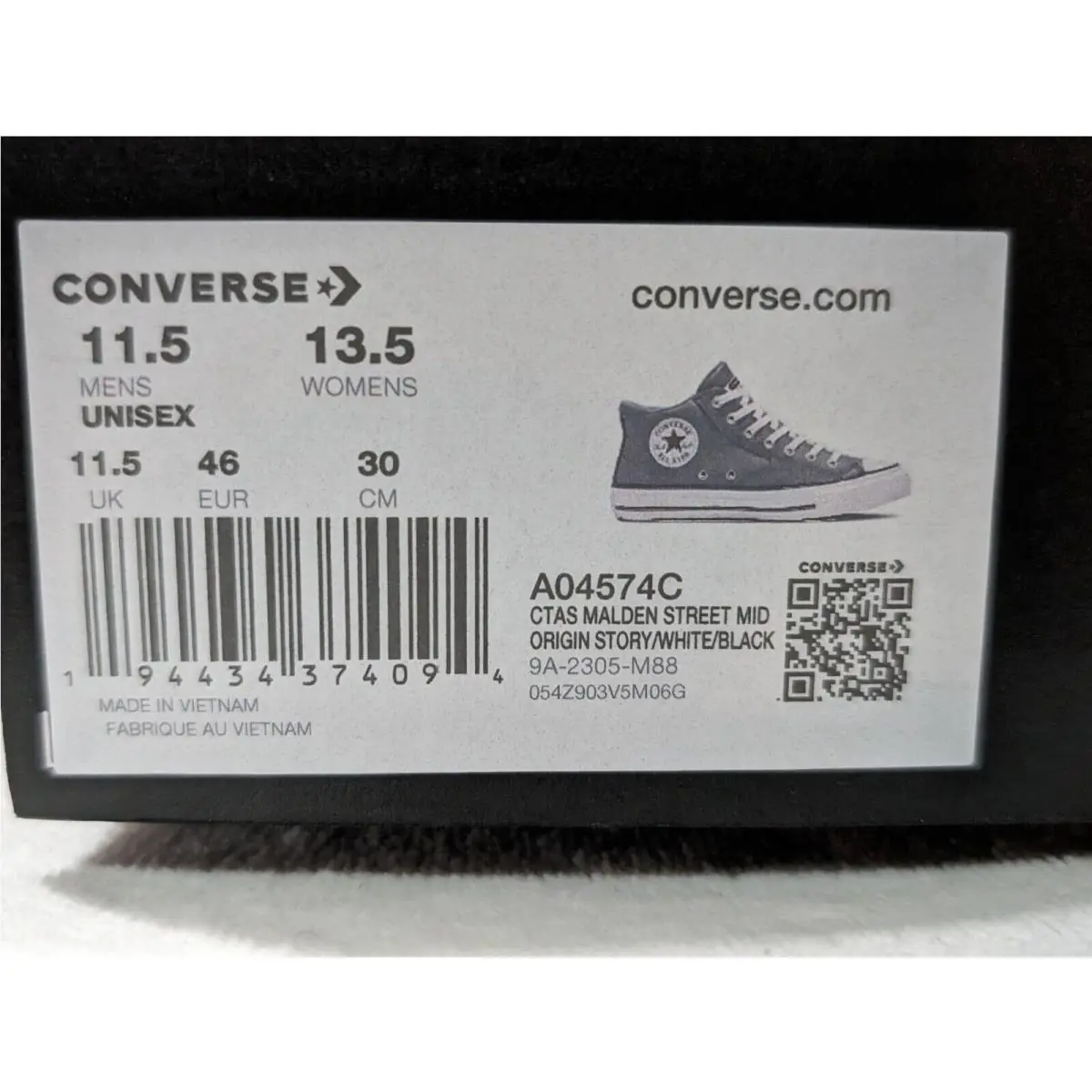 Converse shoes - Converse CTAS Malden Street Mid - A04574C - Grey/White 7