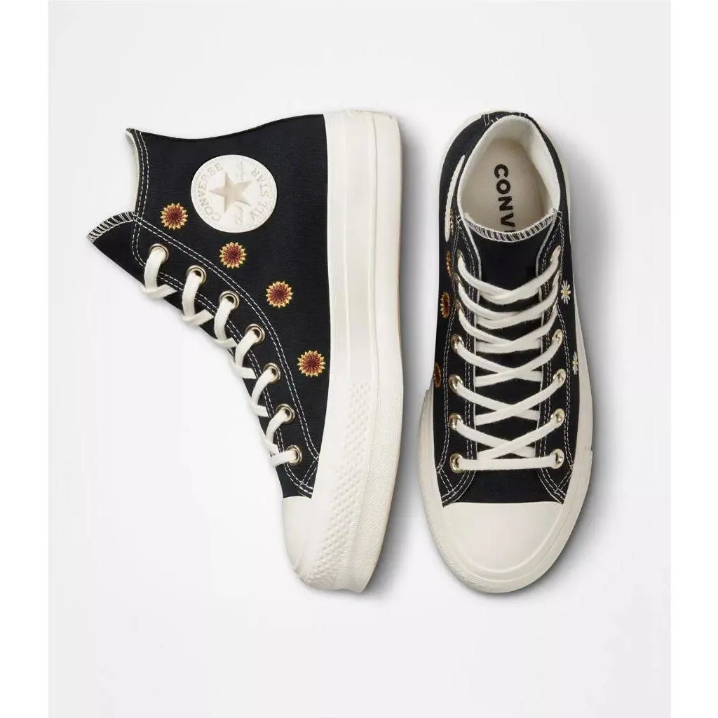 Converse shoes - Converse Chuck Taylor All Star Lift Hi Top - A06115C - Black, Manufacturer: Black/Egret/Light Gold 9
