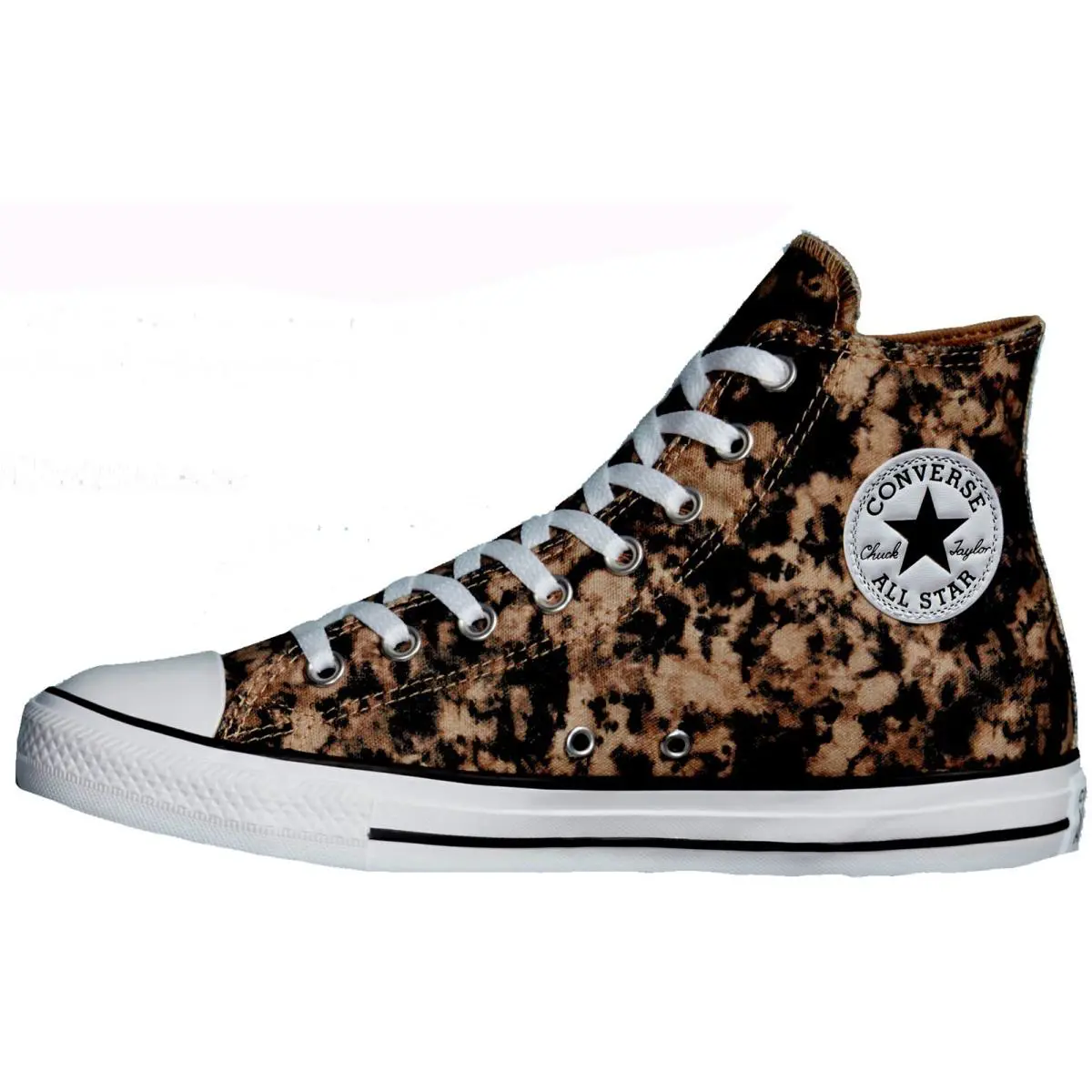 Converse Chuck Taylor Hi Top Limited Edition Colors Tie Dip Athletic Shoes Men`s - Black/Hemp/White