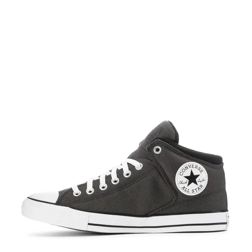 Converse Mens Chuck Taylor All Star High Street Mid Sneaker Canvas Gray Grey