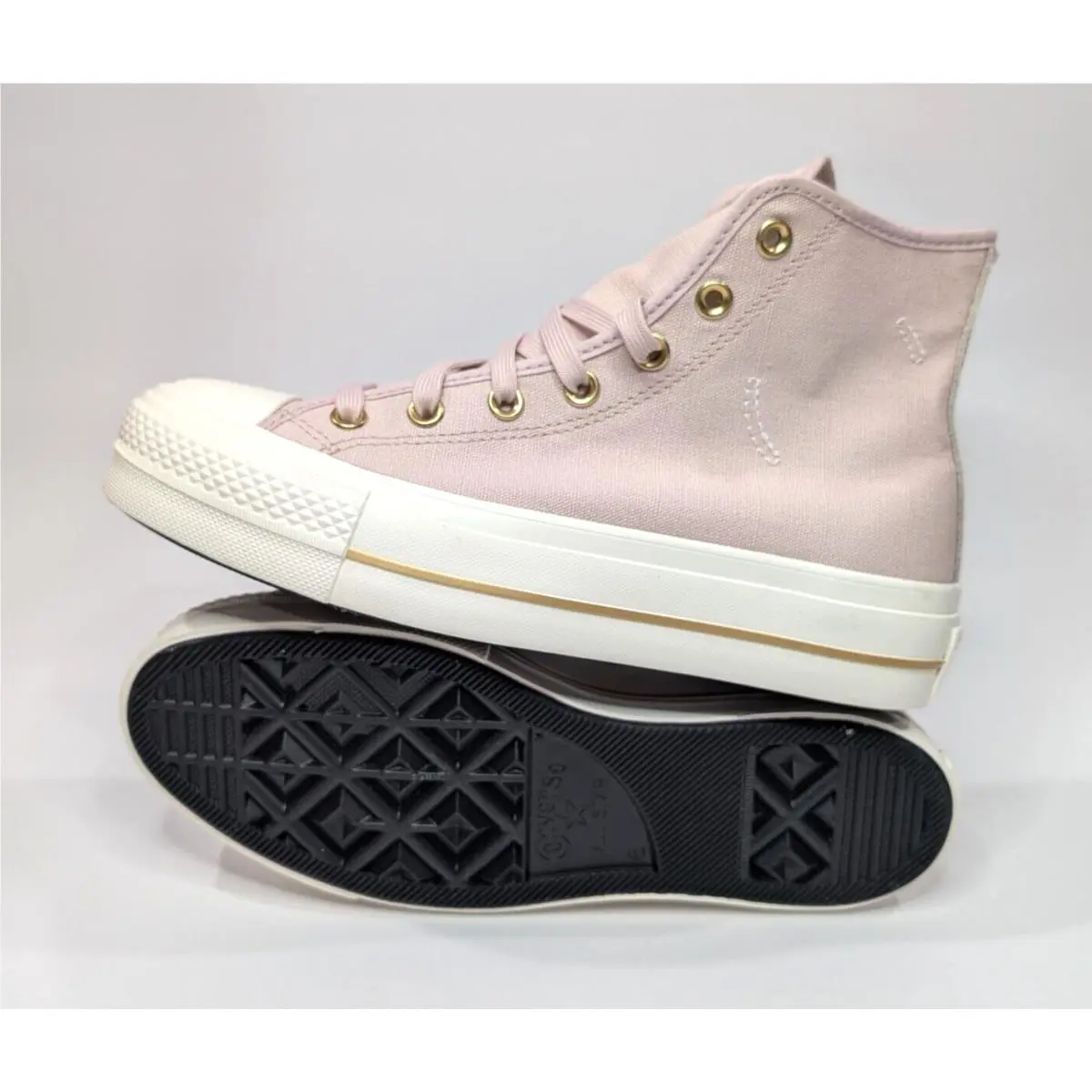 Converse shoes - Converse CTAS Lift Hi - CTAS Lift - A10431C - Flush Stone/Egret/Gold 1