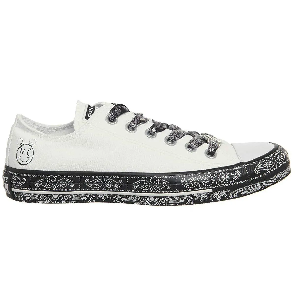 Women`s Converse X Miley Cyrus Ctas All Star OX 162235C Multi Sizes White/black - White/Black/White