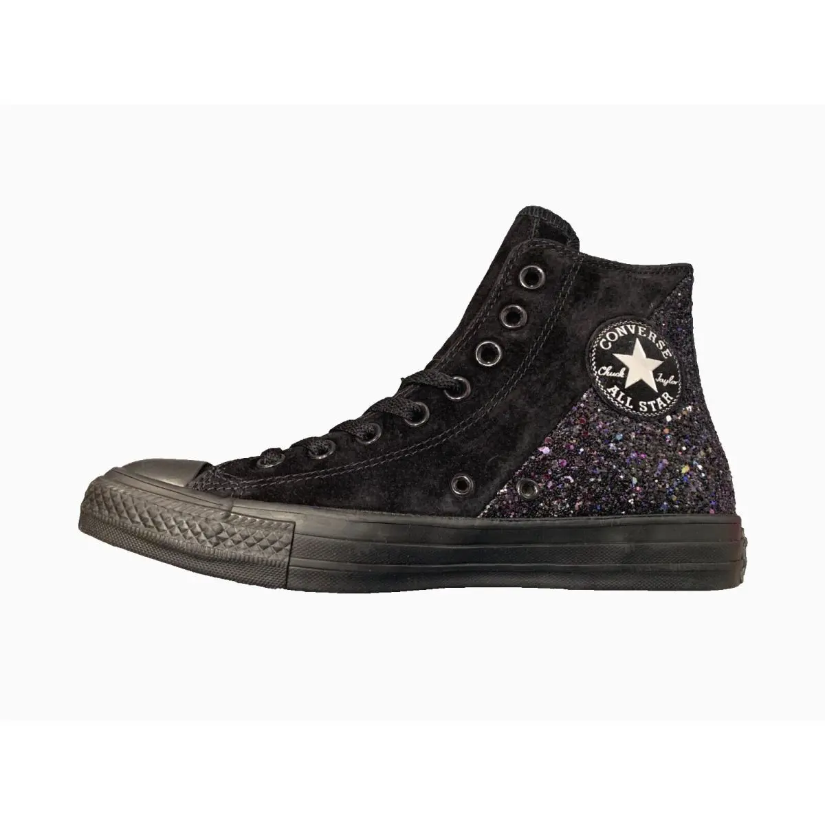 Converse Womens Quarter Split Panel HI Unisex Sneakers Black/multi - Black/Multi