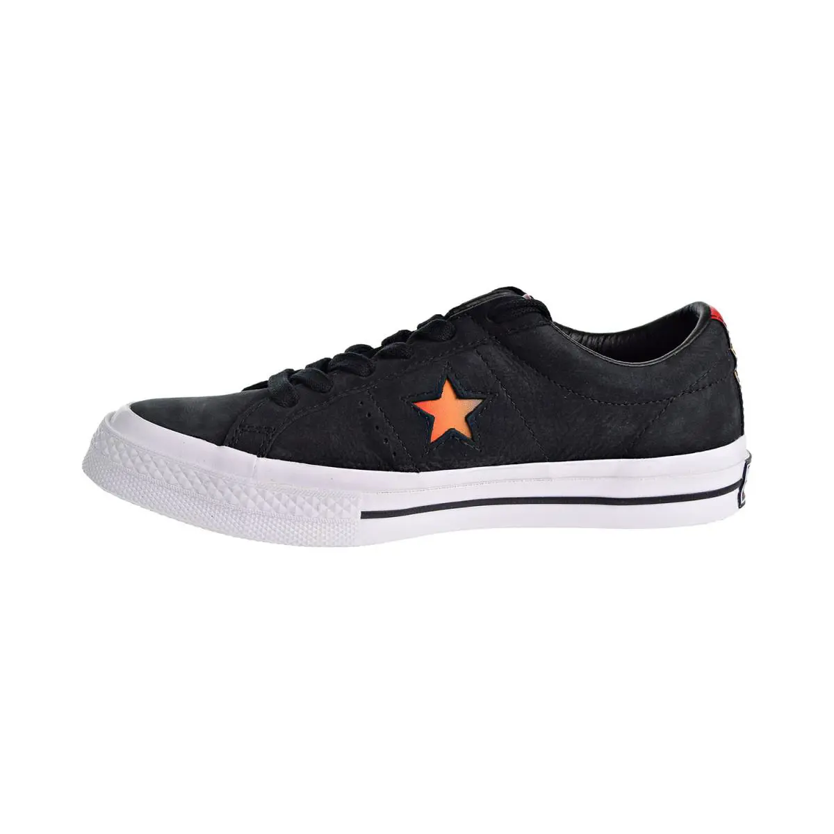 Converse shoes - Black-Enamel Red-Orange Ray 2